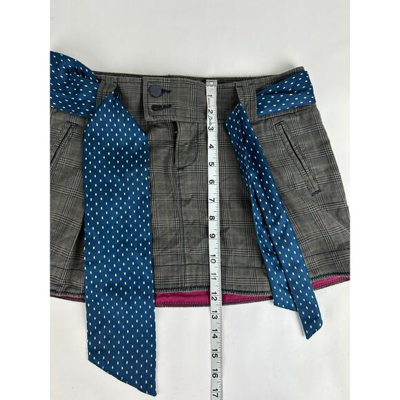 Vintage Y2K American Eagle Size 4 Small Micro Mini Skirt Plaid Academia 2000s - Picture 9 of 11